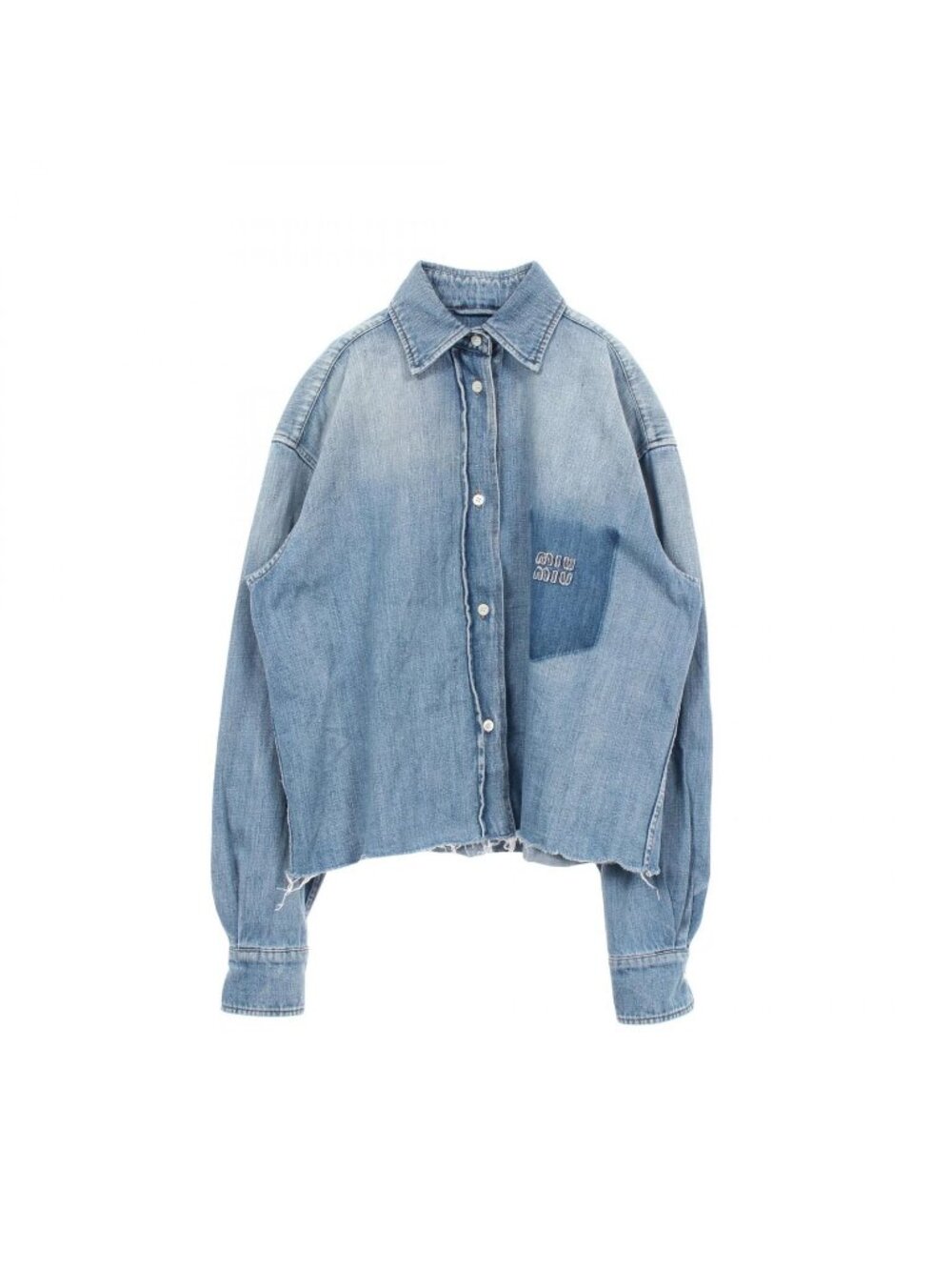 Miu Miu Washed Denim Cotton Shirt